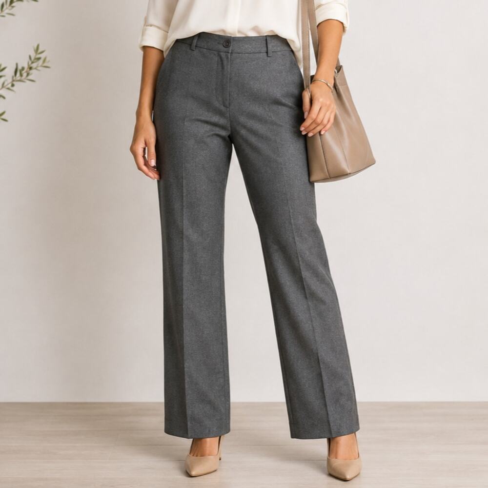 Pendleton 100% Virgin Wool Pants Women's Size 8 Gray NWOT Pockets Career Office